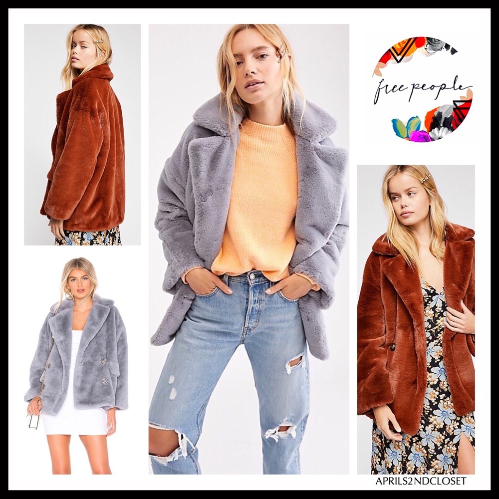 FREE PEOPLE TEDDY COAT JACKET FAUX FUR COAT A3C - Picture 11 of 16